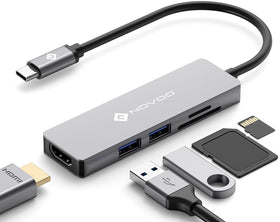 NOVOO USB-C Hub with 4K HDMI output for an expanded display.
