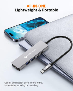 NOVOO USB-C Hub compatible with MacBook Pro and Chromebook Pixel.