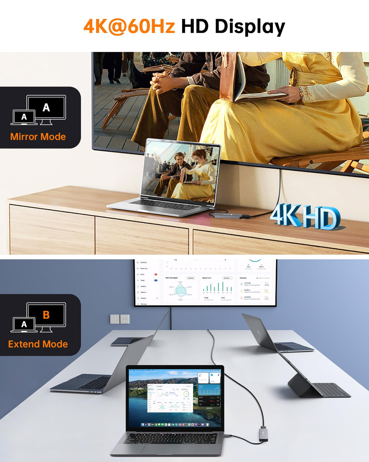 NOVOO USB-C Hub microSD reader for portable media access.