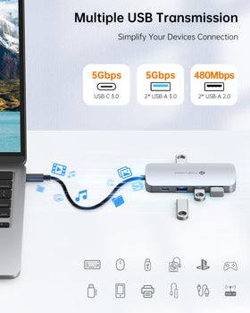 NOVOO USB C 3.0 port supports rapid sharing across drives and peripherals.