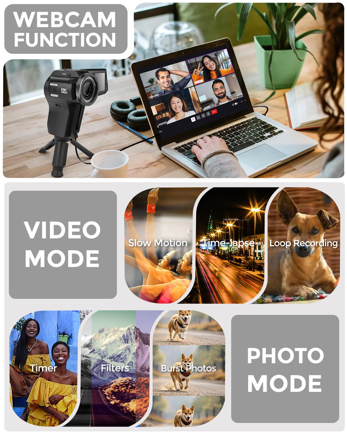 Novzzovaz 270 degree rotatable screen for easy selfies