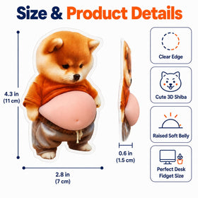 NOWILD 3D Shiba Inu sticker adds playful tactile flair to your setup.