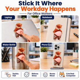 NOWILD phone case squishy belly sticker creates a tiny stress-relief squeeze during calls.