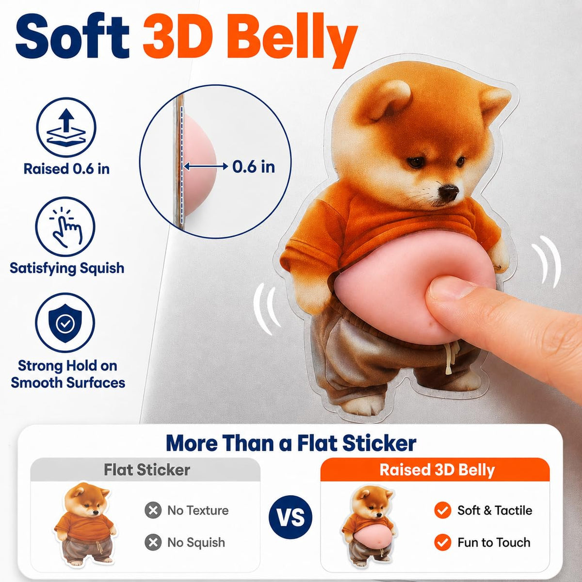 NOWILD water bottle squishy belly sticker offers a pocketable fidget during hydration breaks.