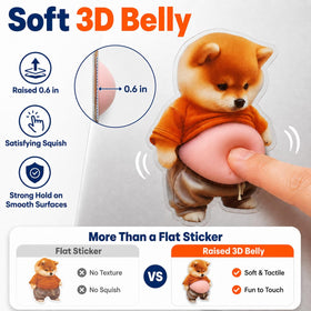 NOWILD water bottle squishy belly sticker offers a pocketable fidget during hydration breaks.