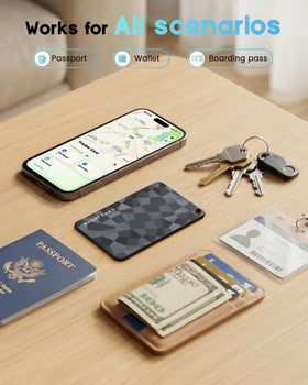 NozlaID wallet tracker card Google Find Hub compatibility.