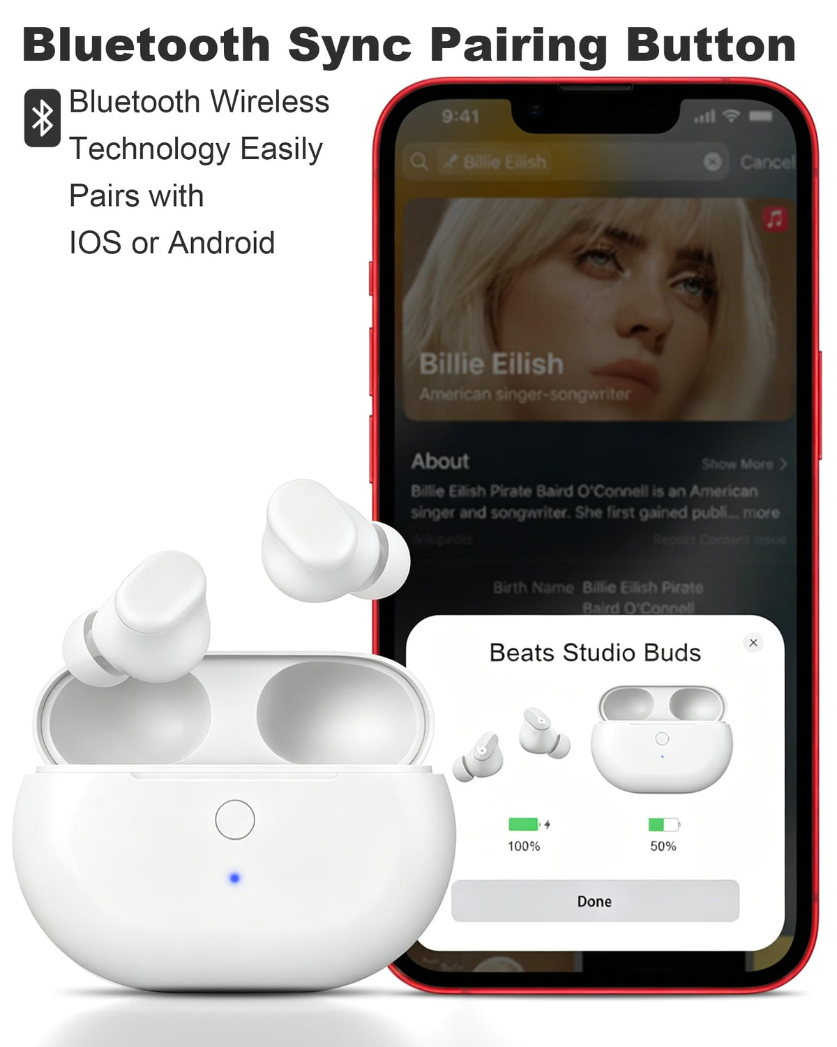 NPYXBR closed white case top view with compact design for easy carrying