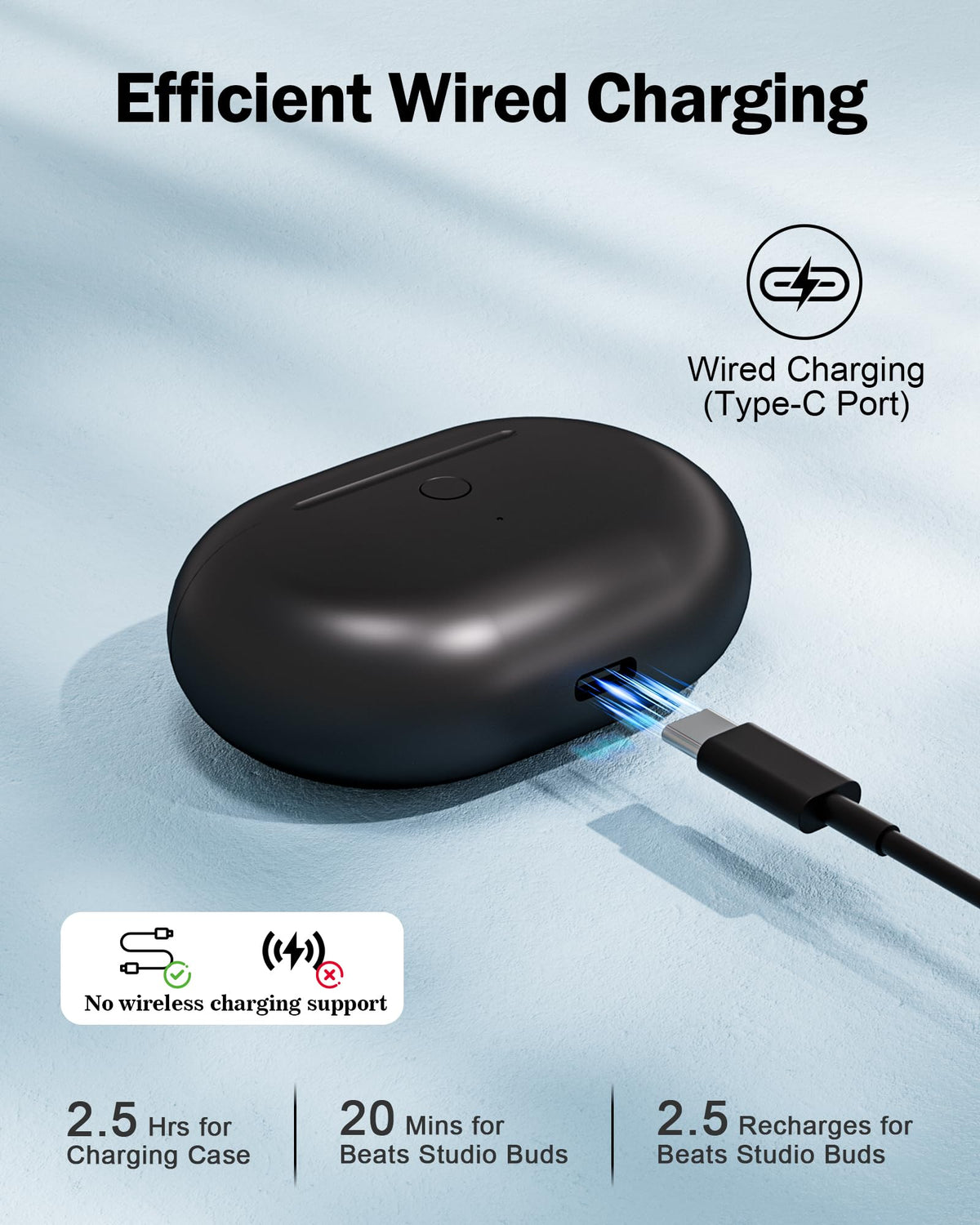 NPYXBR charging contacts detail ensuring reliable earbud power transfer