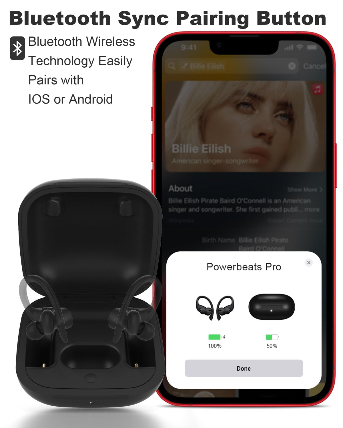 NPYXBR interior showing charging ports that secure earbuds and transfer power