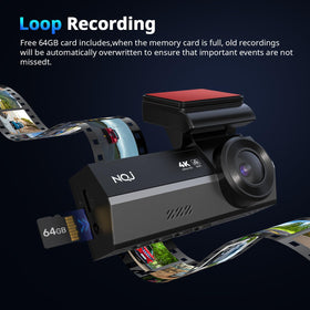 NQJ included 64GB card storing extended recordings for peace of mind