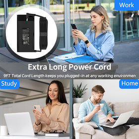 Nsetiu 135W charger includes power cord for immediate use