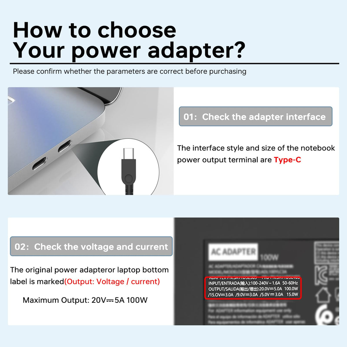 nsetiu power cord and adapter included for ready-to-use complete charging