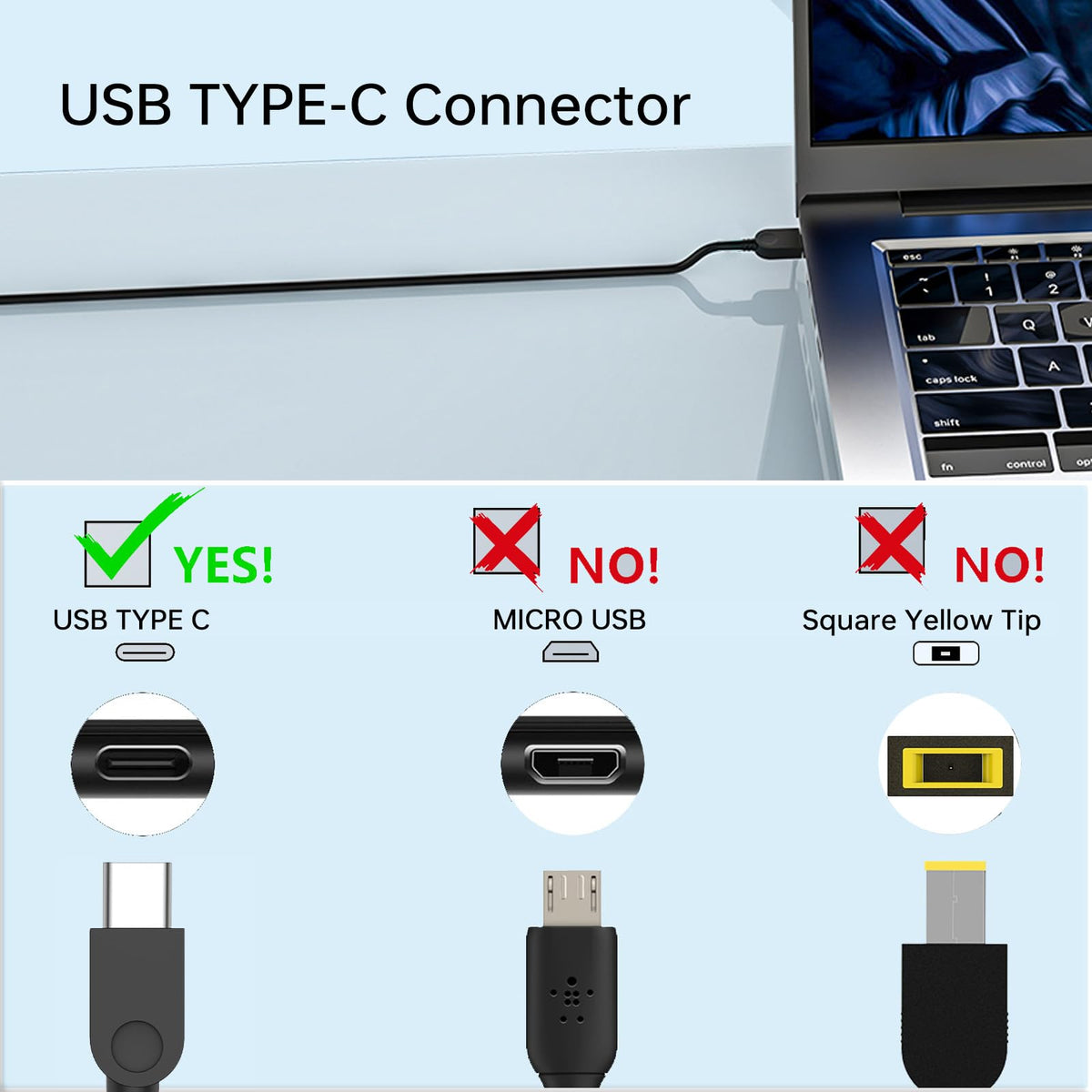 nsetiu USB-C port close-up highlighting secure connector and fast charging
