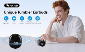 Nsiucion Invisible Mini Sleep Earbuds with side-sleep ergonomic fit for comfort.