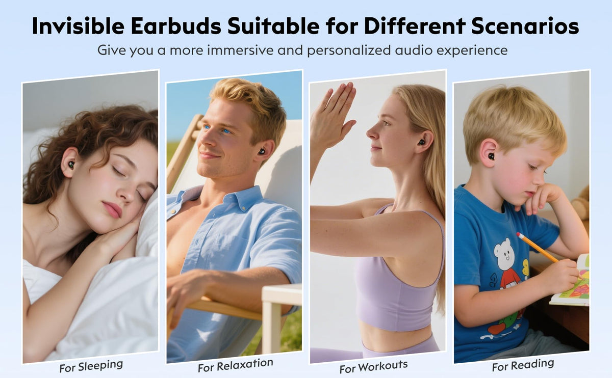 Nsiucion Invisible Mini Sleep Earbuds 12-month warranty and gift-ready.