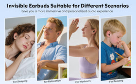 Nsiucion Invisible Mini Sleep Earbuds 12-month warranty and gift-ready.