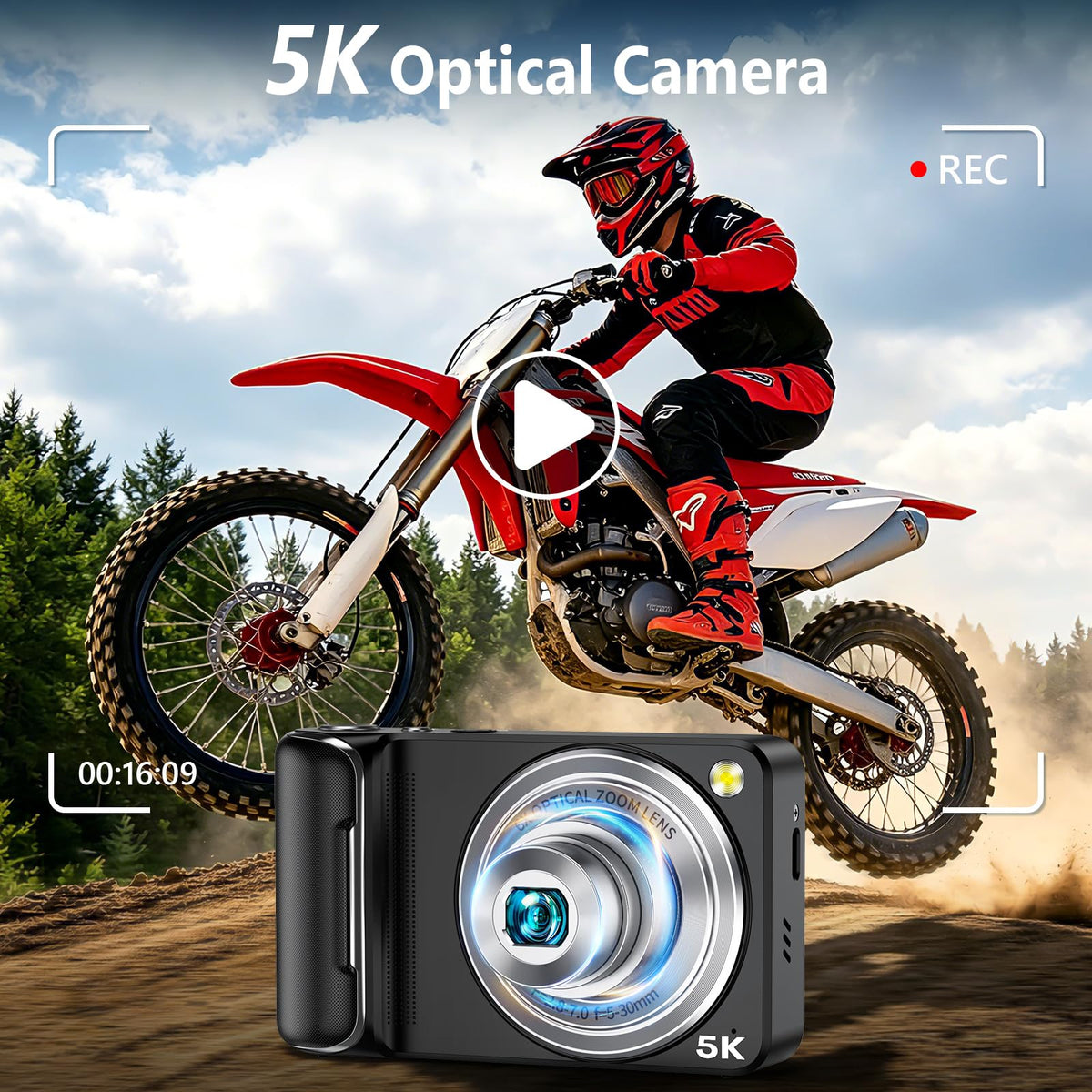 Nsoela 6X optical zoom lens brings distant subjects closer with steady autofocus.