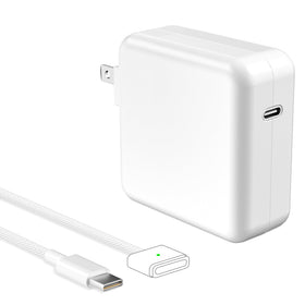 NSPENCM 70W magnetic charger shown with MacBook Pro for easy alignment and charging.