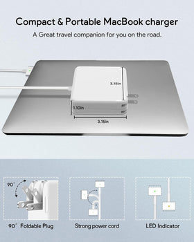 NSPENCM 85W charger side profile showing slim footprint for bag storage