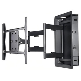 NSY Audio recessed wall mount front view shows a slim, clean ceiling-to-wall integration.