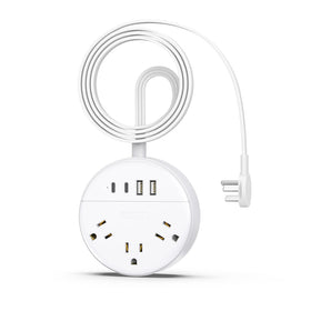 NTONPOWER flat extension cord with 5 ft reach and flat plug for tight spaces