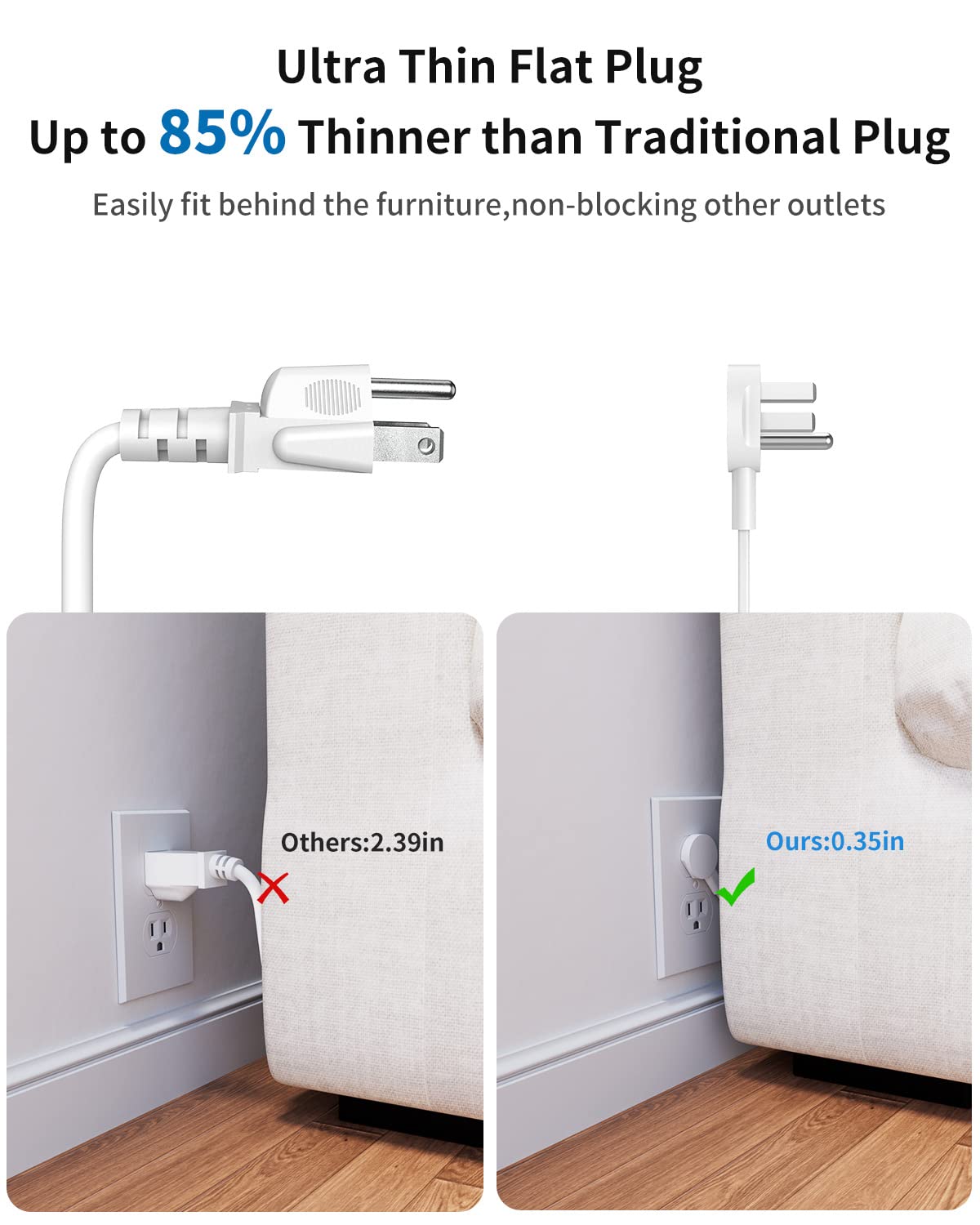 NTONPOWER compact cord ideal for travel and cruise ships