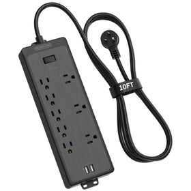 NTONPOWER 10 ft extension cord extends reach to desks and couches.