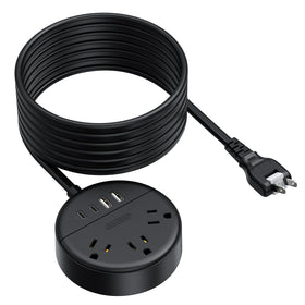 NTONPOWER 2-prong to 3-prong adapter with rotatable plug for tight outlets