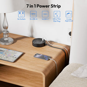 NTONPOWER 5ft extension cord reaches hard-to-reach outlets in travel.