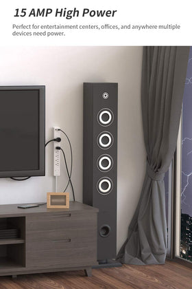 NTONPOWER behind entertainment center powering devices and reducing clutter benefit