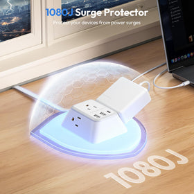 NTONPOWER cord stretched showing 12ft total length and split 6ft arms for reach