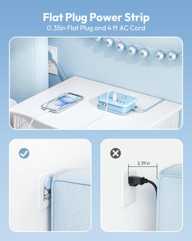 Compact form factor suited for desks and bedside tables during travel.