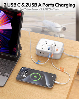 NTONPOWER cruise-approved strip works in cabins with limited outlets.