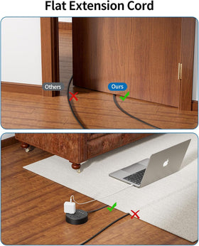 NTONPOWER desktop charging station with 3 outlets and 2 USB ports for simultaneous charging