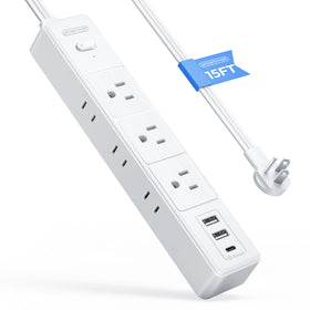 NTONPOWER dorm office setup image shows compact power strip