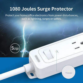 NTONPOWER dorm room compact power strip fits limited spaces