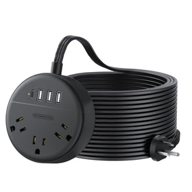 NTONPOWER 25ft extension cord with flat plug for reaching distant outlets