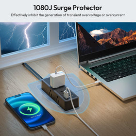 NTONPOWER fireproof materials encase the surge protector for safer use.
