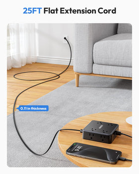 NTONPOWER flat cord profile thin cable hidden under carpet for tidy routing