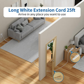 NTONPOWER flat cord tucked under carpet for discreet cable management benefit