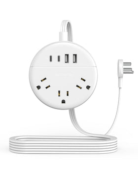 NTONPOWER 10ft flat extension cord behind furniture saves wall space.