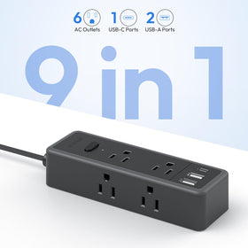 NTONPOWER extension with flat plug fits behind sofas for a flush wall look.
