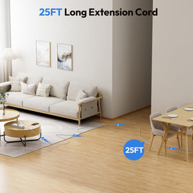 NTONPOWER flat 45° plug close-up saves space behind furniture and reduces strain