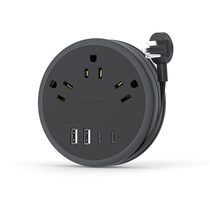 NTONPOWER flat plug extension compact profile for travel and easy storage