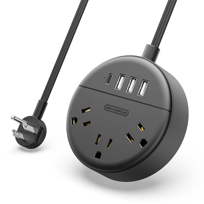 NTONPOWER flat-plug close-up showing ultra-thin design that fits tight spaces.