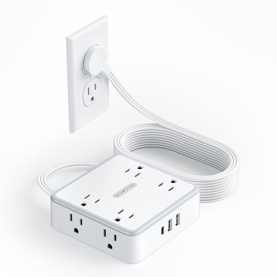 NTONPOWER front view of cube power block showing clean layout and space saving