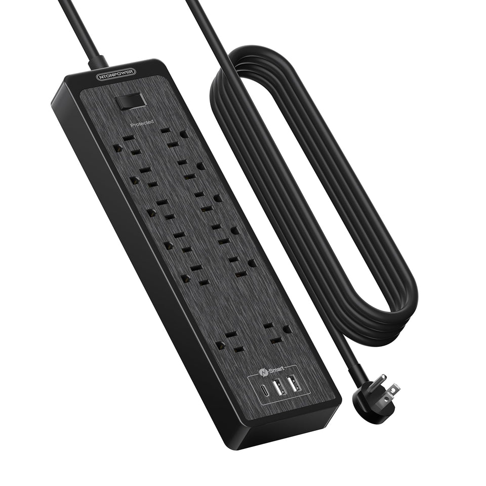 NTONPOWER front view showing all outlets and stable layout for organized power