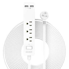 NTONPOWER front view showing slim power strip and ports for neat charging