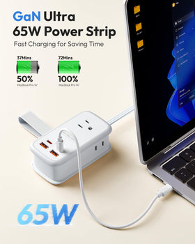 NTONPOWER rear label showing specifications and travel safety details