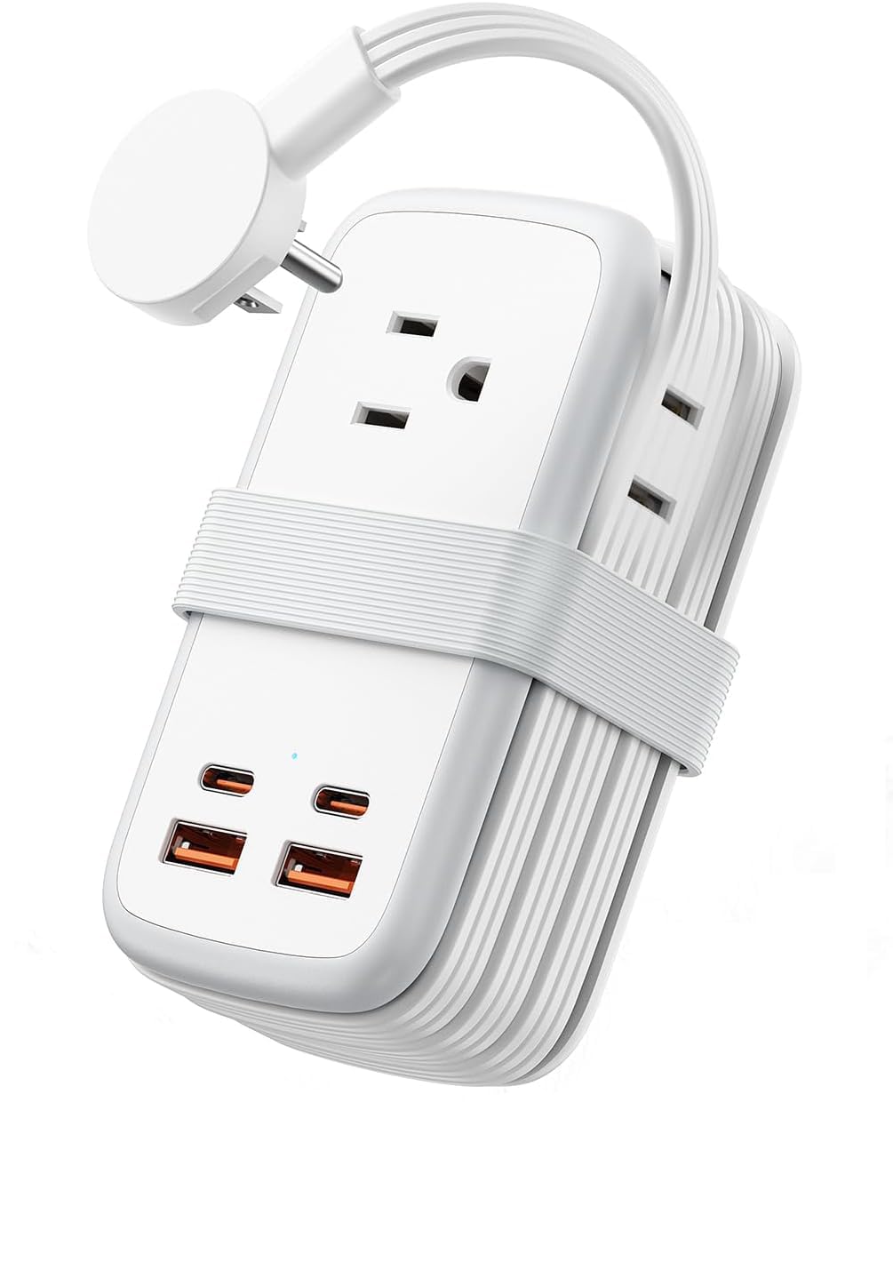 NTONPOWER front view showing outlets and USB ports for versatile charging